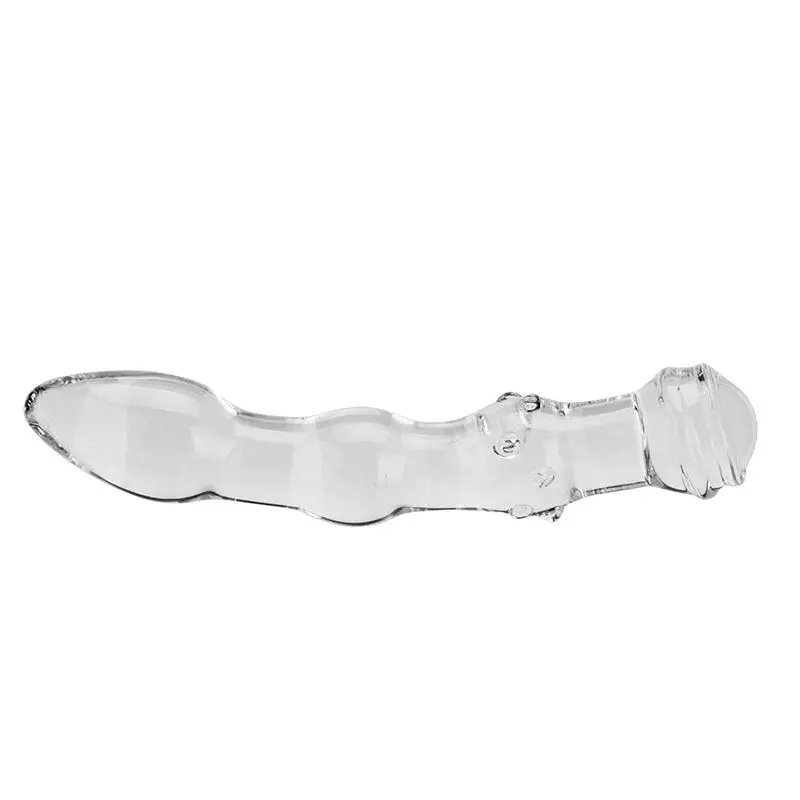 Черный волк двусторонний Pyrex Стекло Фаллоимитатор кристалл пениса анальный