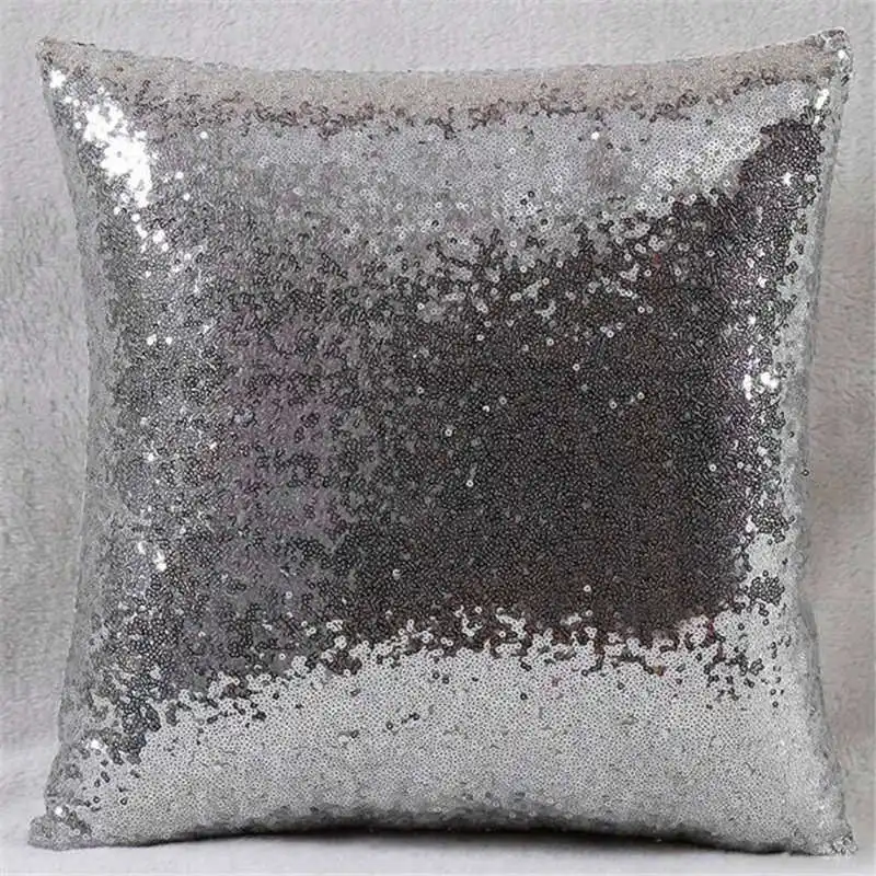 Solid Color Glitter Sequins Throw Pillow Case Cafe Home Decor Cushion pillow cover 40x40 pillow cases home decor #3o10#f (4)