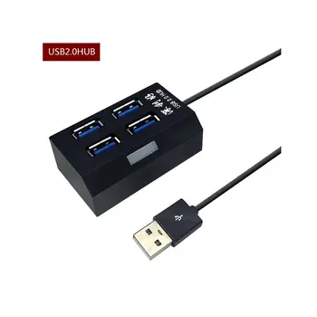 

New High Speed 4 Ports Multiple USB 2.0 Hub USB Splitter Adapter For PC Computer Laptop Tablet Accessories qiang
