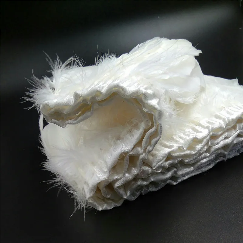 High Quality 15-18CM White Goose Feather Trim Fringe decorative feathers | Дом и сад