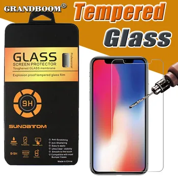 

100pcs 9H Screen Protector Tempered Glass For iPhone 11 Pro Max XS XR X 8 7 6 6S Plus 5S SE Glass Protective Film With Acrylic Box
