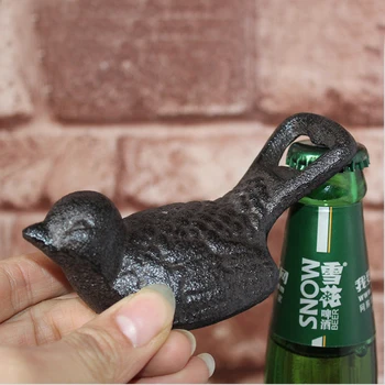 

Vintage Bird Cast Iron Beer Bottle Opener Handmade Metal Animal Figurines Bottle Opener Anchor Fish Spoon Spork Bottle Opener
