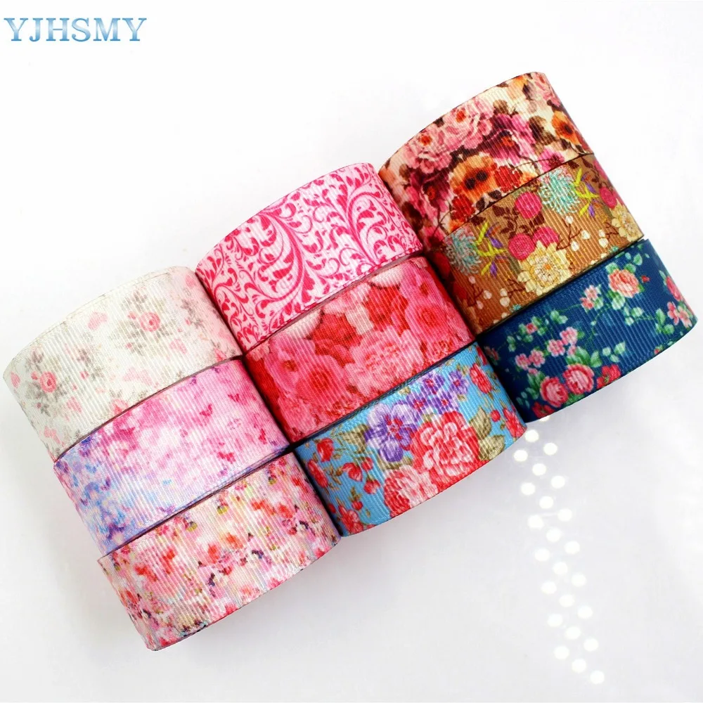 

YJHSMY H-17516-535 25mm 10 yards Pose Geometric Pattern Ribbon Thermal Transfer DIY Manual Material