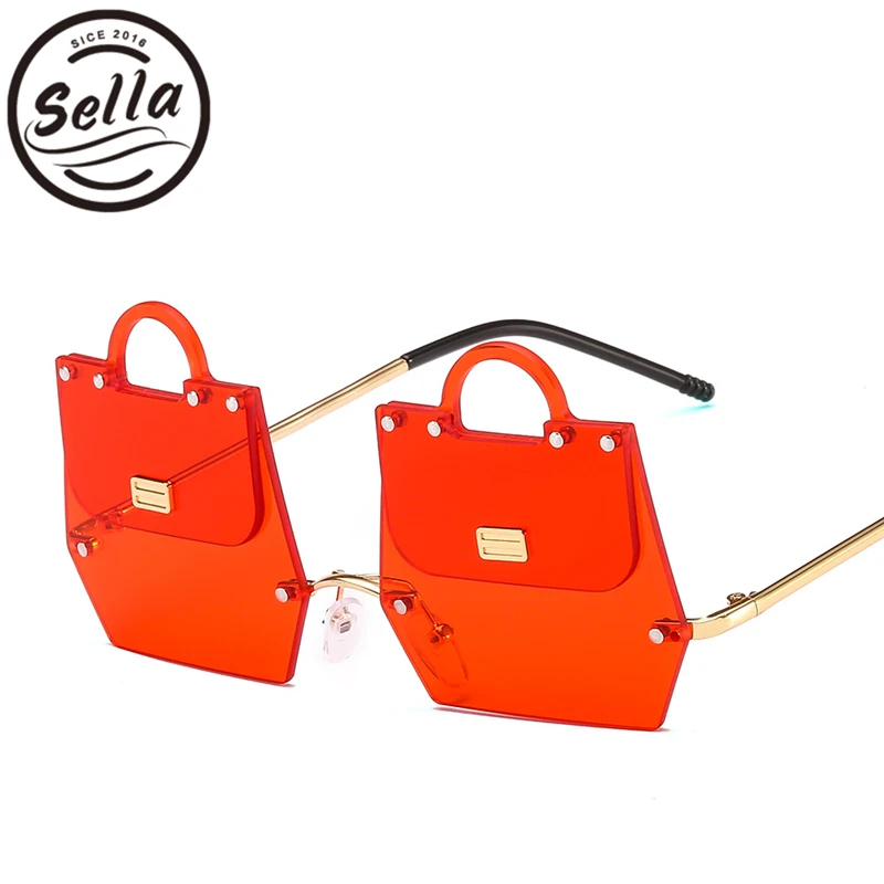 Sella Новое поступление женские модные негабаритные Квадратные Солнцезащитные очки Роскошные брендовые дизайнерские толстые красные белые рамки летние очки тени