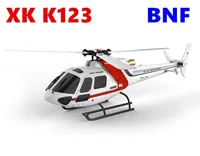 (WIth two batteries ) XK K123 BNF 1 (Without remote control)  6CH Brushless AS350 3D6G System RC Helicopter 2