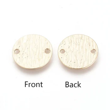 

100pcs Brass Links Connectors Real Gold Plated Flat Round 16x1mm For DIY Jewelry Accessories Making Handicrafts Supplies