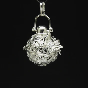 

Fantastic Angel Cages Call Angles Bell Pendant Hollow Butterfly fit Musical Sound Bell Ball Locket for Women Jewelry GIft