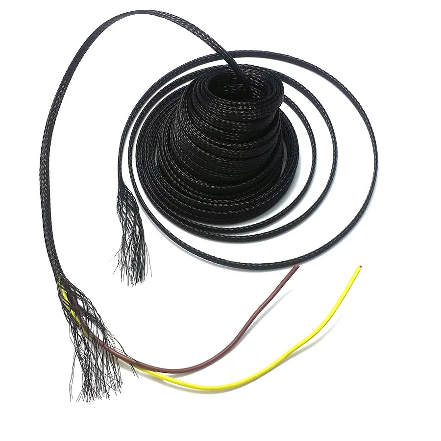 

Flame-proof retractable nylon braided mesh tube to put wire in order, PET mesh housing shock absorb tube for sorting wire