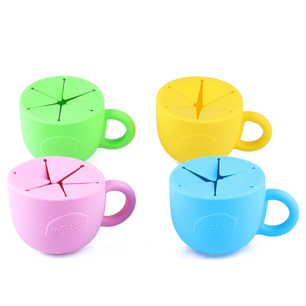 

1 PC Soft Silicone Baby Food Storage Cup Utensils Children Snack Anti Spill Cup Leak Proof Silicone Baby Snack Box Cup