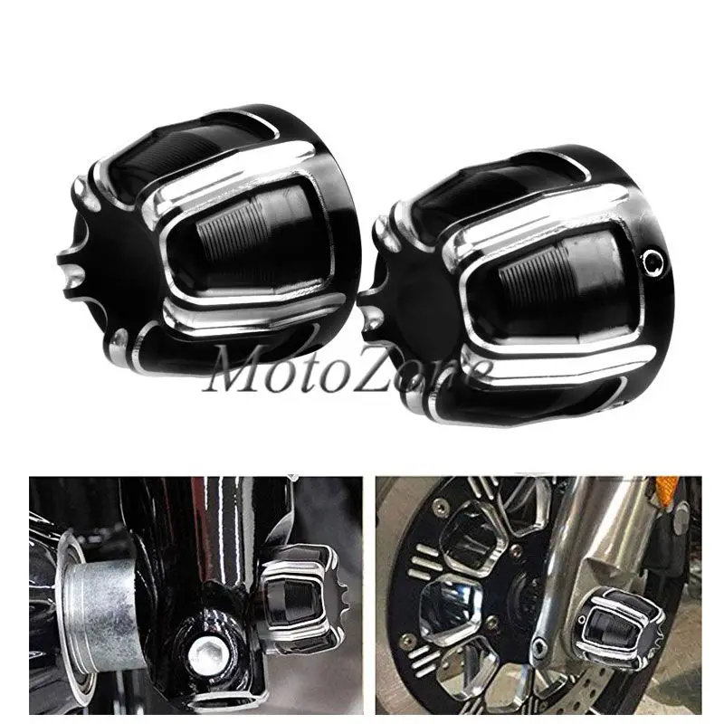 

Motorcycle Accessories CNC Cut Front Axle Nut Cover Bolt Compatibility For Harley Touring Softail Dyna