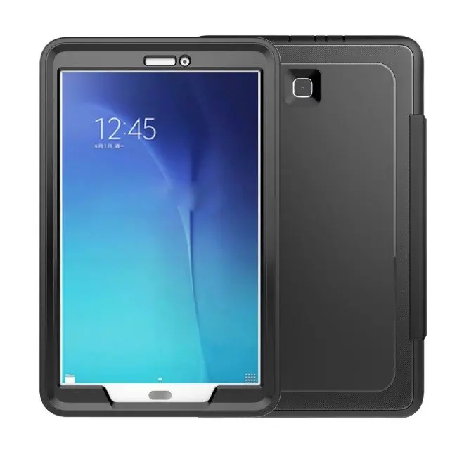 Для Samsung Galaxy Tab E 9,6 T560 T561 детская жесткий защитный противоударный чехол-броня для всего тела Смарт сна Жесткий Чехол W/Bulit в Экран протектор