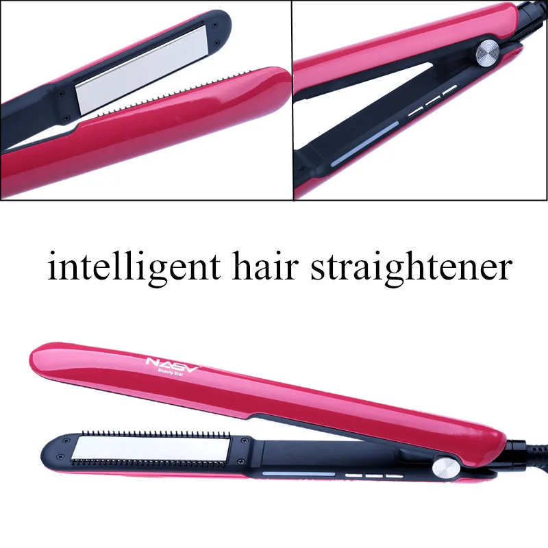 Portable Intelligent Flat Iron Hair Straightener with Teeth Ceramic Flat Irons Automatic Change