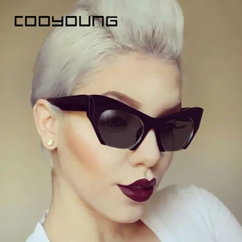 

COOYOUNG Newest Semi-Rimless Sunglasses Women Brand Designer Clear Lens Sun Glasses For Women Fashion Sunglass Vintage oculos