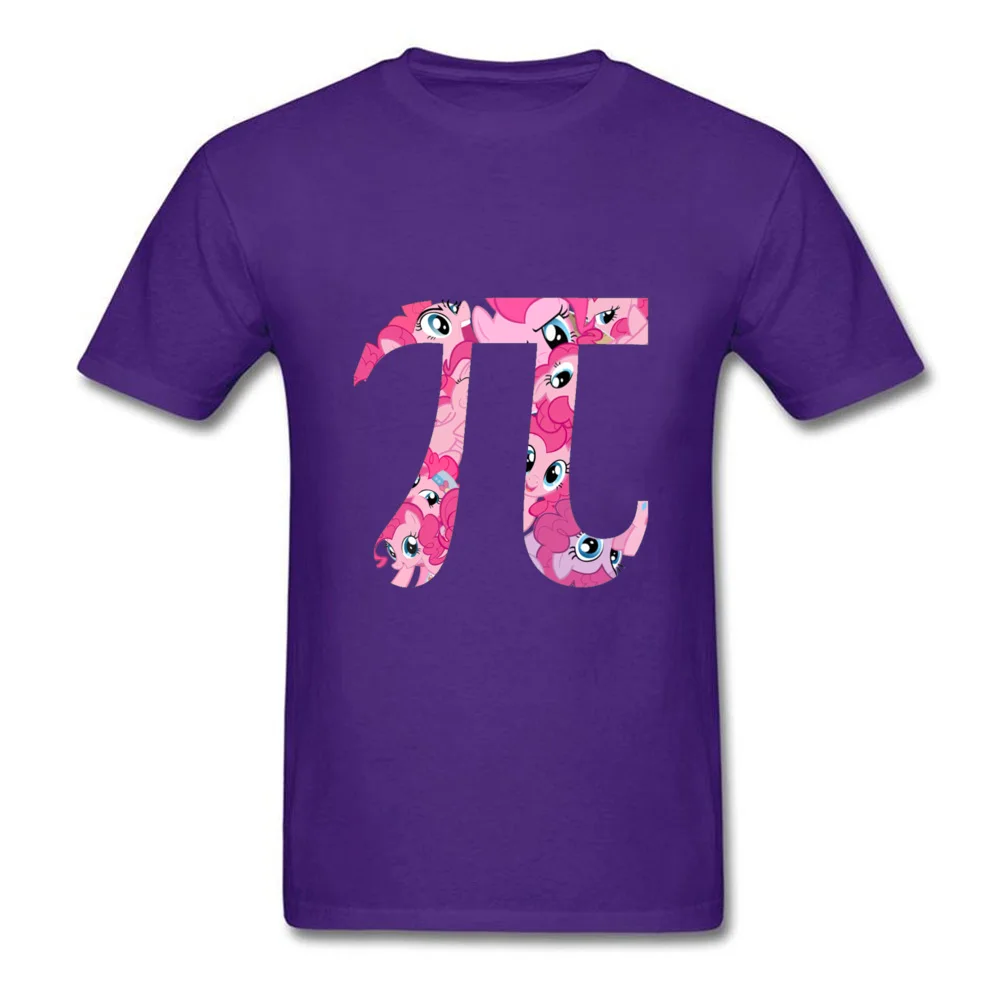Math Pi My Little Pony/креативная футболка с изображением радуги и сумерек; футболка с интересным рисунком из мультфильма для молодых детей; хлопковая розовая Милая футболка с графикой - Цвет: Purple