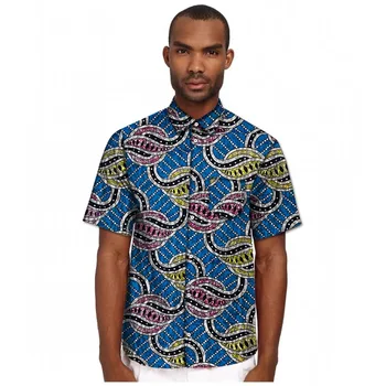 

Men's African shirts summer short sleeve dashiki tops Ankara print shirts for man outfits custom African clothes