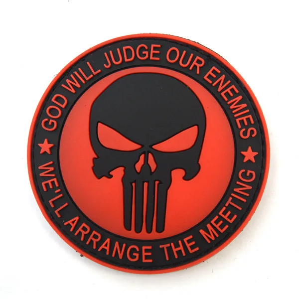 Punisher Бог будет судить наши враги ПВХ тактические военные нашивки значок для одежды Одежда