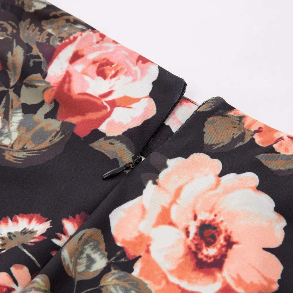Женская Ol Цветочная облегающая удобная эластичная юбка-карандаш миди с высокой талией S~ xl