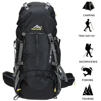 

50L Multipurpose Mountaineering travel backpack with rain Cover 45l+5l Camping bags for men women Climbing Skiing Outdoor sport
