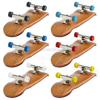 

Professional Type Bearing Wheels Skid Pad Maple Wood Finger Skateboard Alloy Stent Bearing Wheel Fingerboard Novelty Toy
