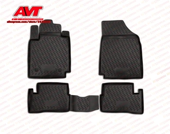 

Floor mats case for Nissan Micra 2005- 4 pcs rubber rugs non slip rubber interior car styling accessories
