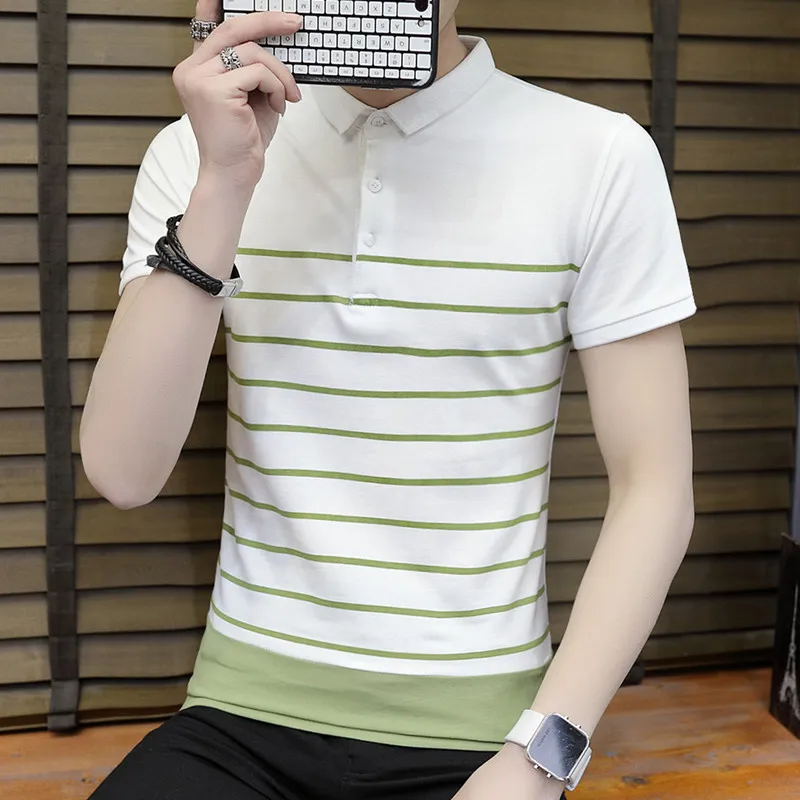 korean polo stripes