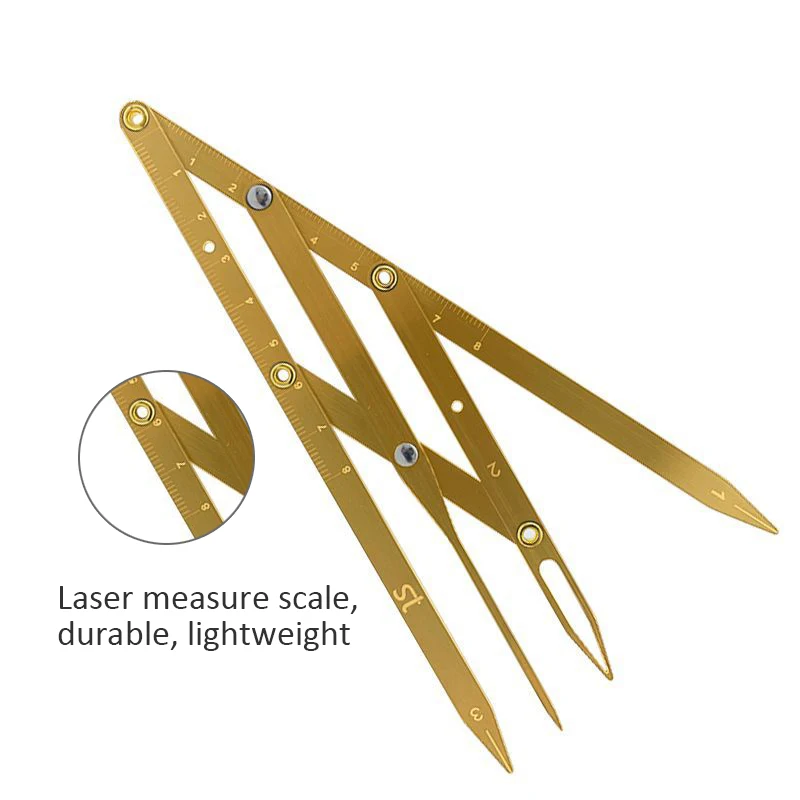 Золотая пропорциональная линейка для бровей, металлическая микроблейдинг для бровей, тату-суппорт, Перманентный макияж, линейка, трафарет для бровей, инструмент для измерения