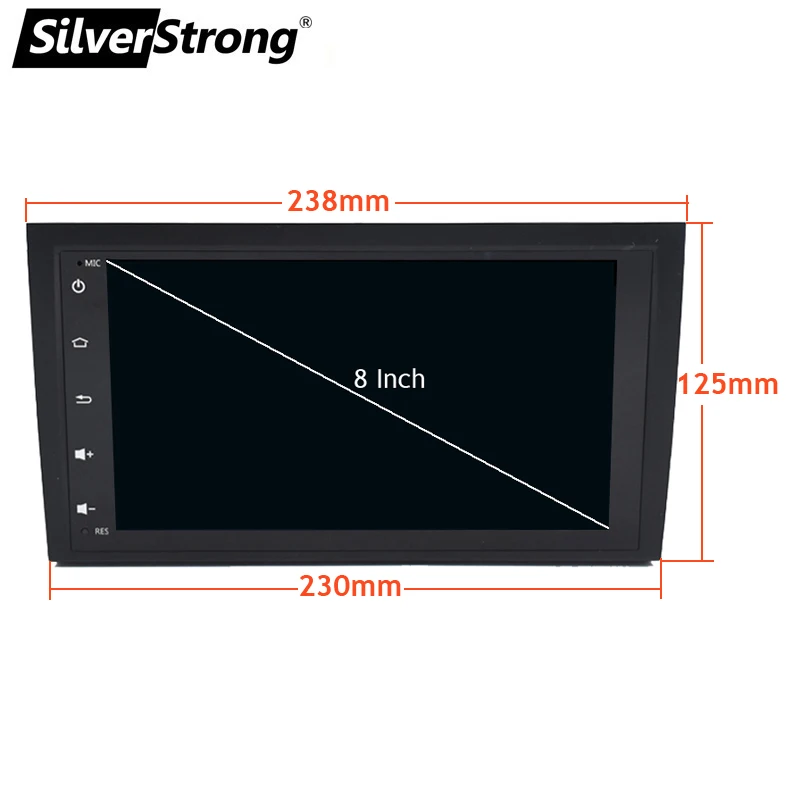 Best SilverStrong 2Din IPS Android9.0 Car Radio for Audi A4 RS4 2002-2011 A4 Car GPS stereo Navigation S4 2 DIN RADIO 1