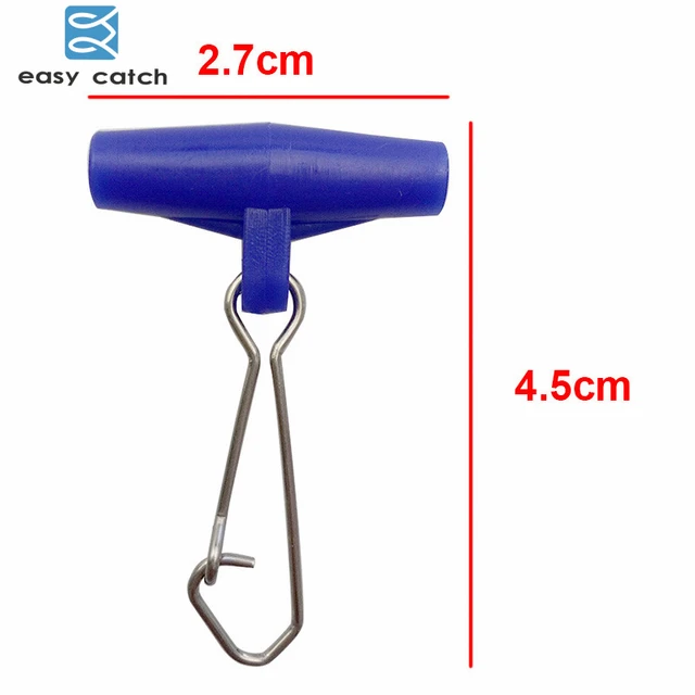 Easy Catch 10pcs Fishing Sinker Slip Clips Blue Plastic Head Swivel With  Hooked Snap Fishing Weight Slide For Braid Fishing Line - AliExpress