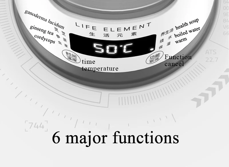 Life Element электрический чайник для поддержания здоровья из нержавеющей стали стеклянный вареный чайник Бутылка горячей воды теплый чайник 110 В 220 В