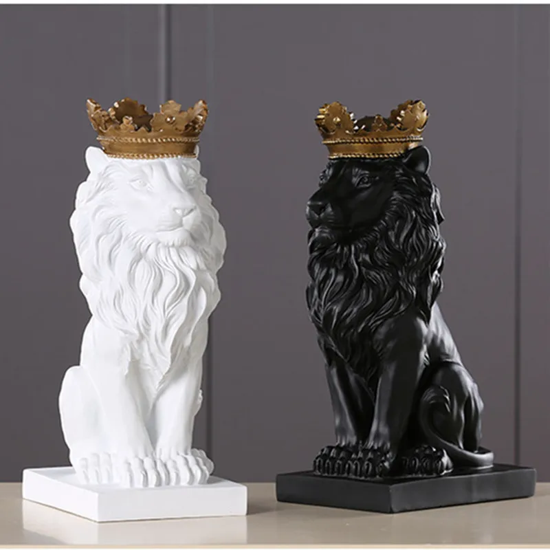 

Resin Crafts Home Decoration Accessories Ornaments Lion Statue&Sculpture Window Display Gift Lion Ornaments Decoration