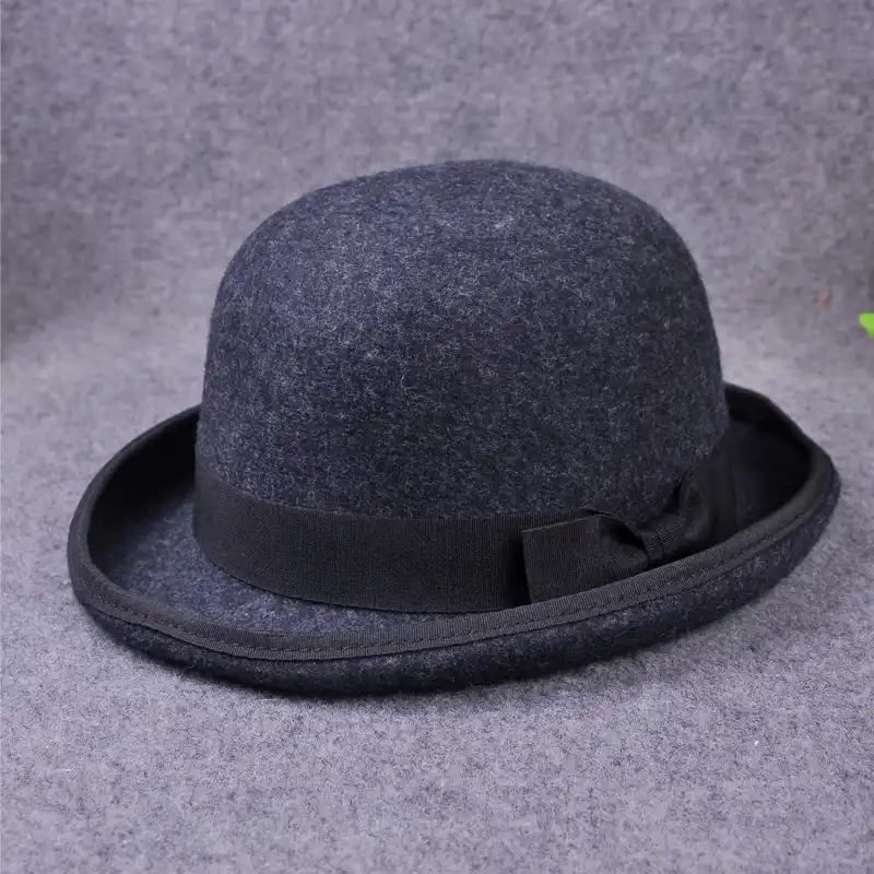 grey floppy felt hat