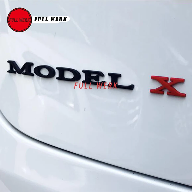 Car Body Rear Sticker Badge Emblem 3D Matt Letters MODEL X MODEL S for