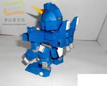 SD Gundam серии RX-79BD-02 синий Destiny Machine 2 3D бумажная модель Сделай Сам руководство