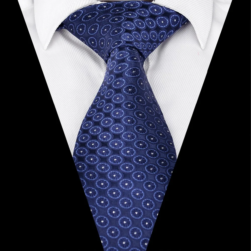 Ikepeibao Custom Personalized Ties Men`s Tie blue Dot Jacquard Woven ...