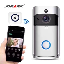 JORANK IP видеосвязь Wi-Fi телефон дверной звонок Wi-Fi камера для беспроводной дверной звонок на батарейках Поддержка внутреннего приемника