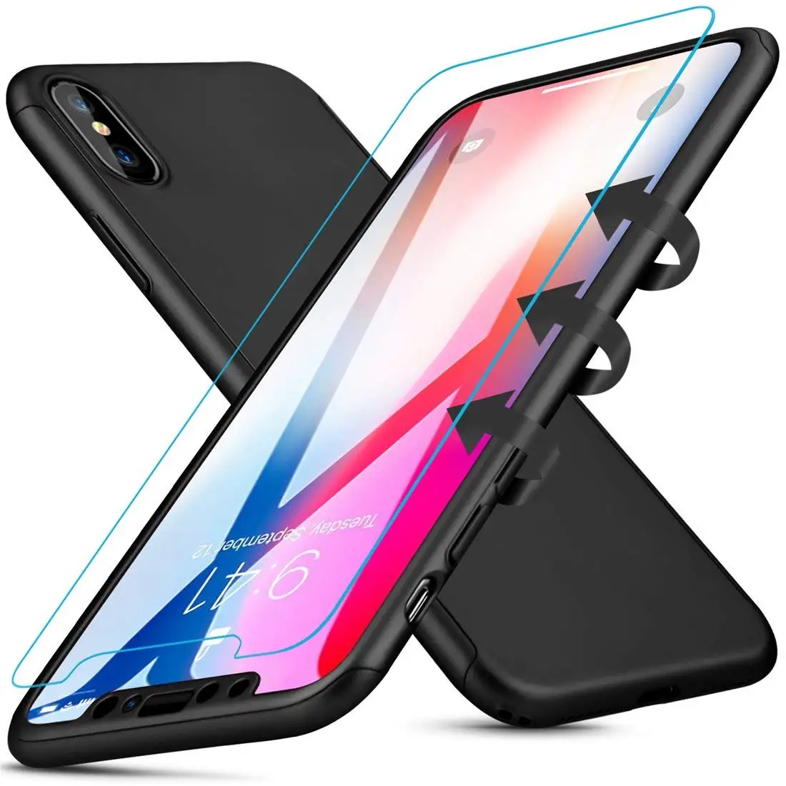 

Oppselve Luxury Wireless Charger Case For iPhone X 10 IX Ultra Slim Back Cover Case For Apple iPhoneX Capinhas PC Coque Fundas
