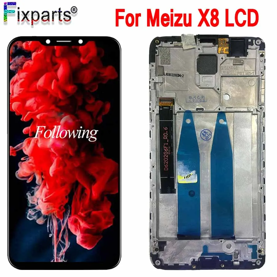 

100% Tested 6.2" For Meizu X8 LCD Display Touch Screen Digitizer Assembly Replacement parts For Meizu X8 Display Screen +Tools