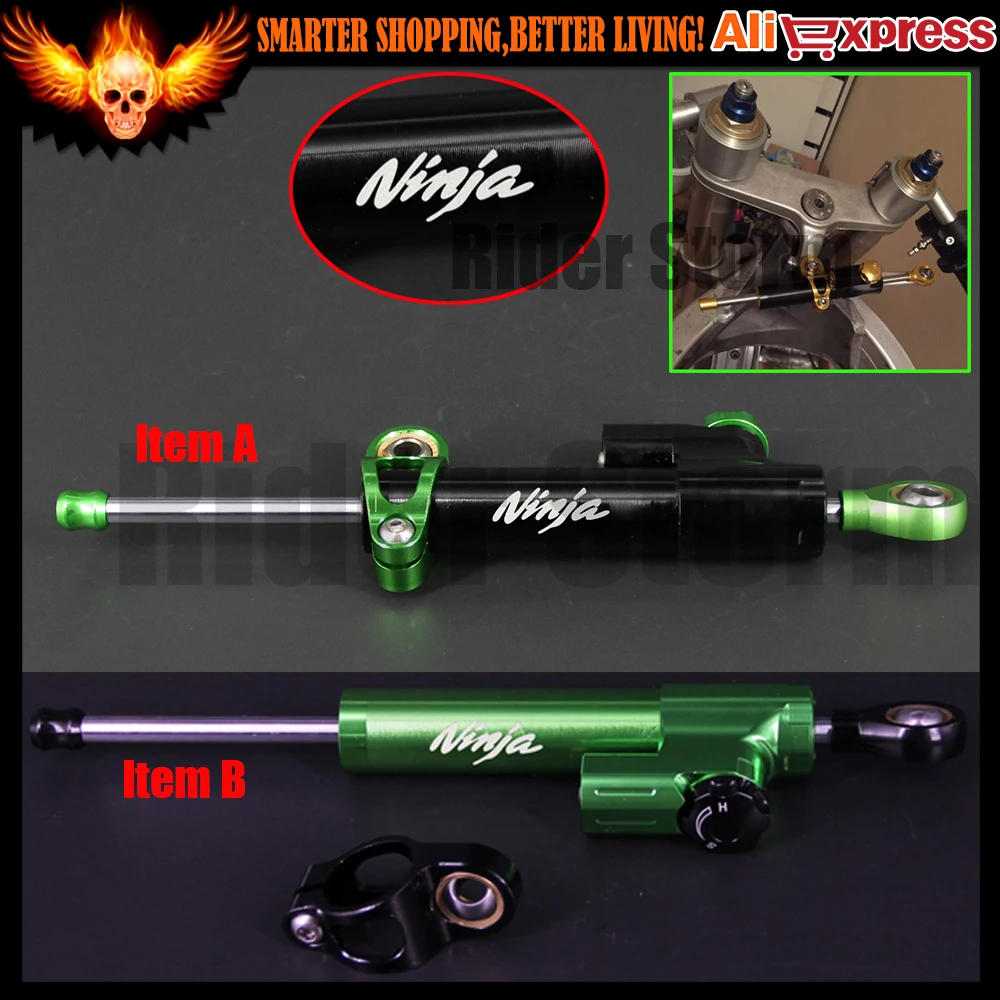 

Motorcycle Steering Damper For Kawasaki NINJA 900R 1000 1000R H2R ZX10 ZX10R ZX11 ZX12R ZX14 ZX6 ZX6R ZX6RR ZX7 ZX7R ZX7RR ZX9R