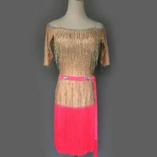 Новые костюмы для латинских танцев, сексуальное платье для латинских танцев с бриллиантами и кисточками для женщин, платья для латинских танцев, S-4XL F107