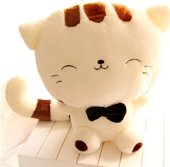 

Super! 45cm Lovely big tail large face cat plush toy pillow birthday gift not linting free shipping