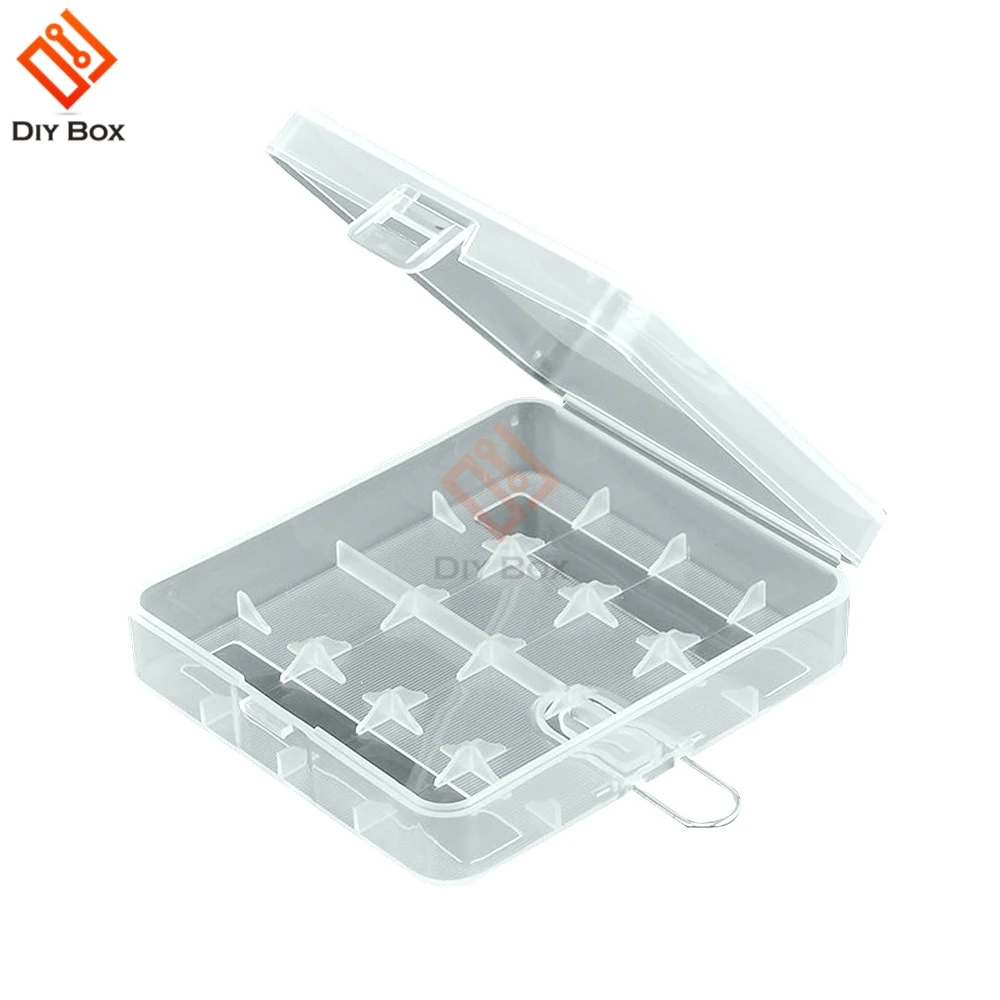Портативный жесткий пластиковый чехол для 4 батарей 18650|case holder storage box|battery case holderhard