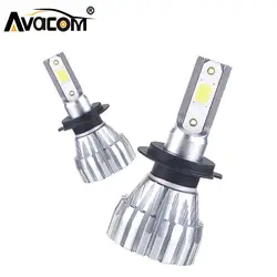 Avacom H1 H3 светодио дный H7 светодио дный фар автомобиля лампы 9005/HB3 9006/HB4 Hir2 COB 50 Вт 6500 К/4300 К 5000Lm 12 В 24 светодио дный H4 H11 Авто лампада