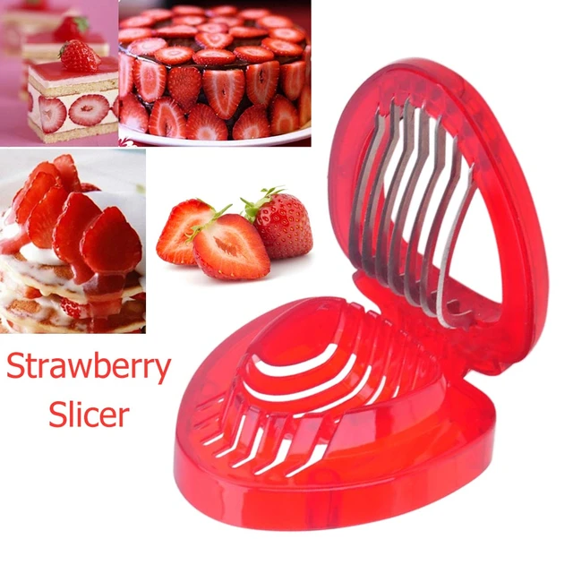 1pc Multifunction Strawberry Slicer, Creative Red Strawberry Shaped Plastic  Fruit Slicer For Kitchen