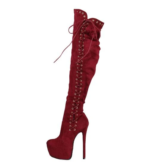 burgundy suede boots womens
