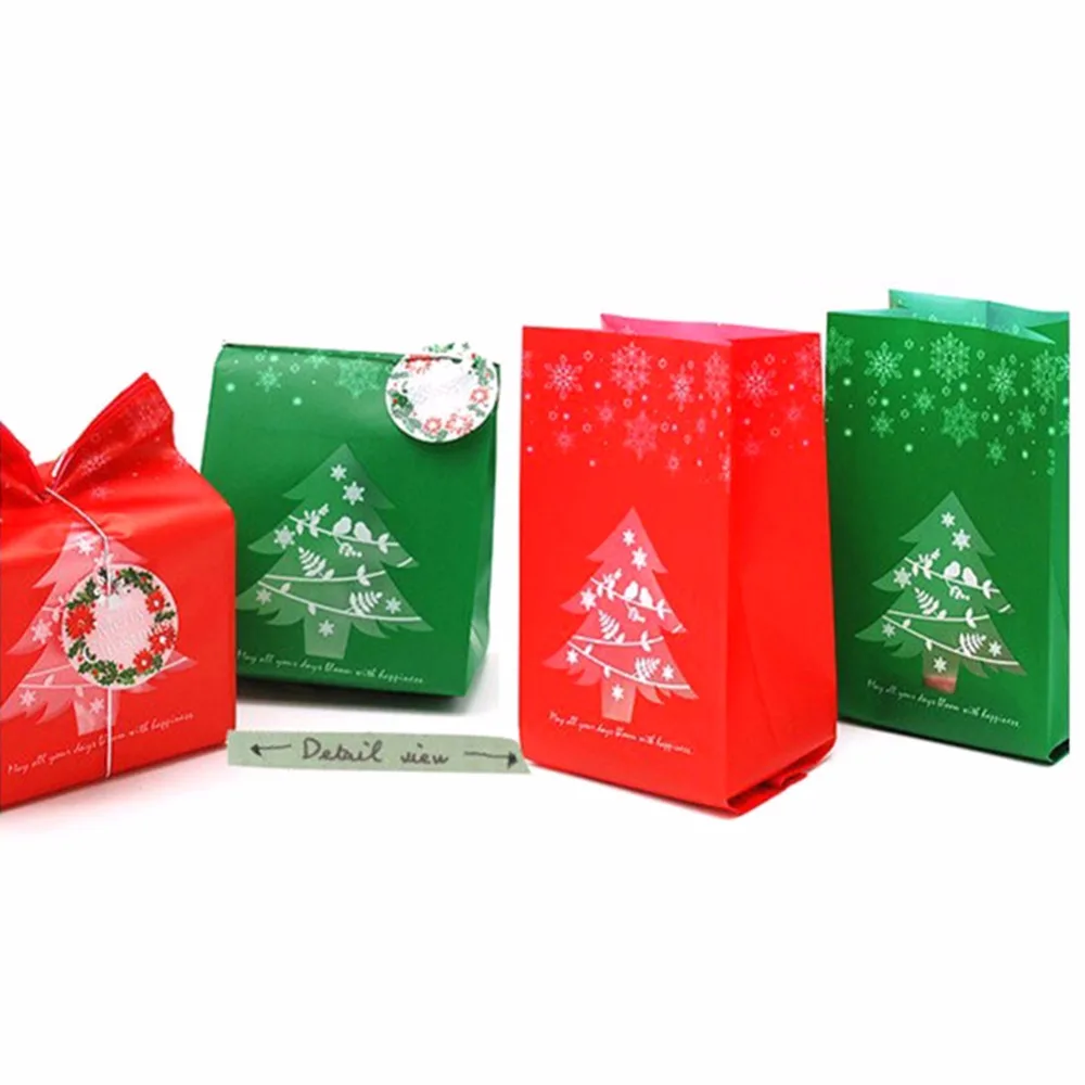 

Xmas 50pcs/ Bag Christmas Kraft Paper Candy Box Gift Box For Children Kids Xmas Tree Christmas Party Festive Decoration Supplies