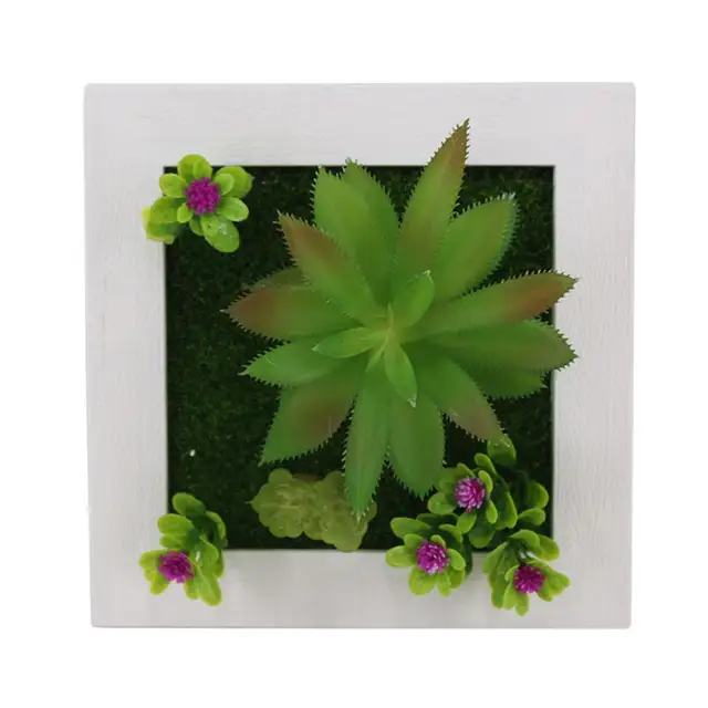 3D Artificial Plant Photo Frame Wall Hanging Mural Plant Photo Frame