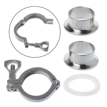 

Stainless Steel Tri-clamp SUS304 Sanitary Pipe Weld Ferrule Silicone Gasket Set