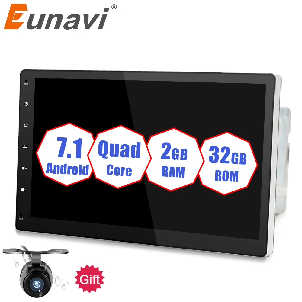 Eunavi 2 Din Quad core 10.1'' Android 7.1 2G RAM Car PC Radio Stereo Tablet double din GPS Navi No-DVD mp3 Player BT USB WIFI Eunavi 2 Din Quad core 10.1'' Android 7.1 2G RAM Car PC Radio Stereo Tablet double din GPS Navi No-DVD mp3 Player BT USB WIFI