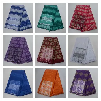 

African lace fabric 2018 high quality Embroidered lace fabric Wholesale nigerian french tulle lace fabric for dress for lady -J5