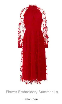 Подиум Автопортрет Платье женское осень фонарь Белое кружево Плиссированное шифоновое платье с длинным рукавом красное цветочное Макси платье